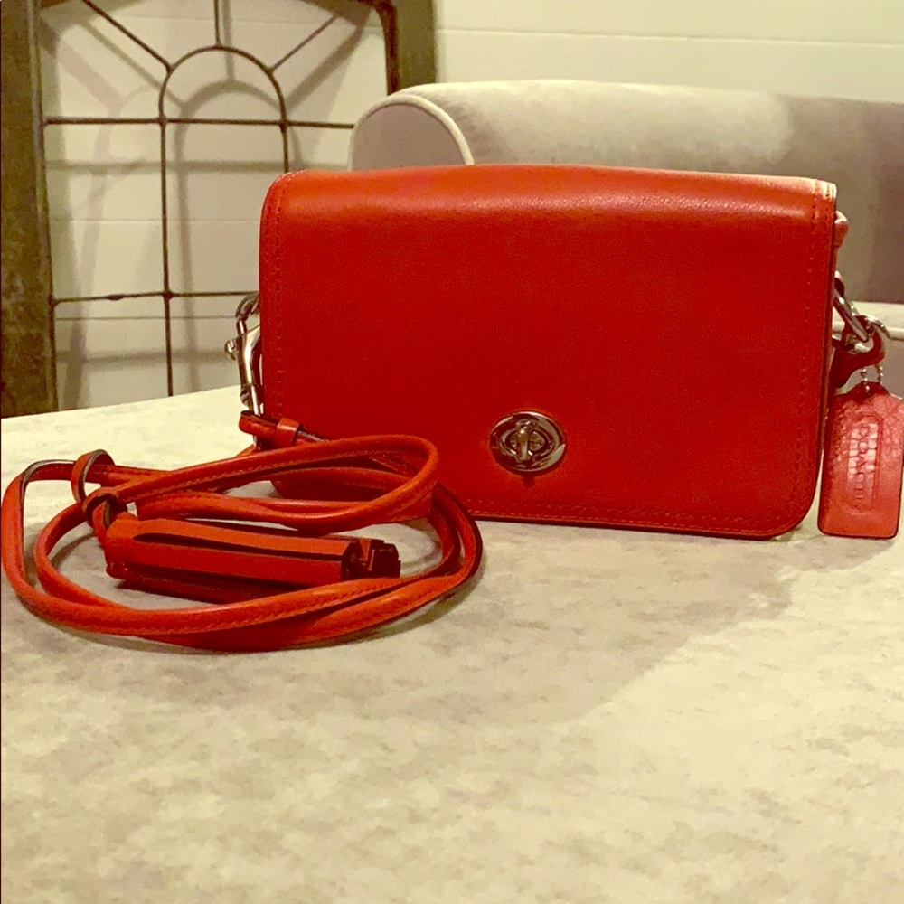 Coach red crossbody